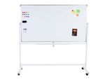 Whiteboard MCW-C85, Magnettafel Memoboard Pinnwand, mobil rollbar inkl. Zubehör ~ 180x100cm