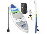 Inflatable SUP-Board F2 "F2 Line Up SMO blue mit Carbonpaddel" Wassersportboards Gr. 10,5 320 cm, blau Stand Up Paddle