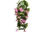 Kunstblume BOTANIC-HAUS "Geranienhängebusch", pink, B:30cm H:60cm T:30cm Ø:30cm, Kunststoff, Kunstpflanzen, Kunstblume
