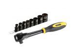 STANLEY Werkzeugset »Ratsche Rotator mit Steckschlüsseln 3/8"«, (9 tlg.)