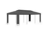 vidaXL Pavillon mit Doppeldach 3 x 6 m Anthrazit