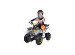 Elektro-Kinderquad Torino, 1000 Watt, Pocket-Quad mit Scheibenbremsen, 24 km/h, 3 x 12-Volt-Batterie (Gelb Graffiti)