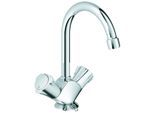 GROHE WT-Einlochbatterie Costa 21337_1 Schwenkauslauf versenkbare Kette chrom, 21337001 21337001
