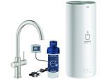 Grohe Armatur und Boiler Red Duo 30079 L-Size C-Auslauf supersteel, 30079DC1 30079DC1