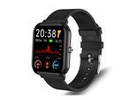 TPFNet Smart Watch / Fitness Tracker IP67 - Silikon Armband - Android & IOS - Schwarz
