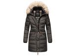 NAVAHOO Damen Stylischer Steppmantel Winter Parka mit edlem Fellimitat Paula