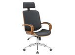 TPFLiving Bürostuhl Daytona Walnuss/Schwarz