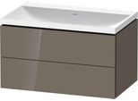 Duravit L-Cube c-shaped Set wandhängend Flanell Grau Hochglanz 800x480x480 mm - LC6951N89890000 LC6951N89890000