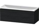 Duravit L-Cube c-shaped Set wandhängend Eiche Schwarz Matt 1200x480x480 mm - LC6953N16160000 LC6953N16160000