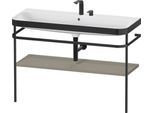 Duravit Happy D.2 Plus c-bonded Set mit Metallkonsole Stein Grau Seidenmatt 1175x490x850 mm - HP4739 HP4739E92920000