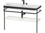 Duravit Happy D.2 Plus c-bonded Set mit Metallkonsole Nordic Weiß Seidenmatt 1175x490x850 mm - HP473 HP4739E39390000