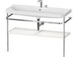 Duravit Happy D.2 Plus c-shaped Set mit Metallkonsole Nordic Weiß Seidenmatt 1175x490x850 mm - HP483 HP4839E39390000
