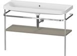 Duravit Happy D.2 Plus c-shaped Set mit Metallkonsole Stein Grau Seidenmatt 1175x490x850 mm - HP4839 HP4839N92920000