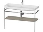 Duravit Happy D.2 Plus c-shaped Set mit Metallkonsole Stein Grau Seidenmatt 1175x490x850 mm - HP4839 HP4839O92920000