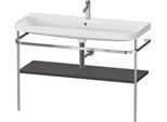 Duravit Happy D.2 Plus c-shaped Set mit Metallkonsole Graphit Supermatt 1175x490x850 mm - HP4839O808 HP4839O80800000