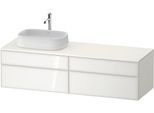 Duravit Zencha Konsolenwaschtischunterbau wandhängend Weiß n/a & Supermatt 1600x550x442 mm - ZE4824L ZE4824L64840000