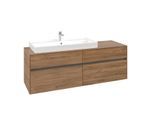 Villeroy & Boch Collaro Waschbeckenunterschrank, 4 Auszüge, 1600 x 548 x 500 mm, Kansas Oak C02900RH