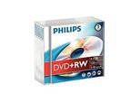 Philips DW4S4J05F - 5 x DVD+RW - 4.7 GB (120 Min.) 1x - 4x - Jewel Case (Schachtel)