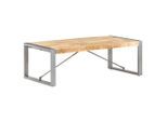 vidaXL Couchtisch 120x60x40 cm Raues Mangoholz