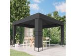 vidaXL Pavillon mit Doppeldach 3 x 3 m Anthrazit