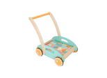 Small Foot - Wooden Baby Walker Carriage with Blocks Pastel 35dlg.