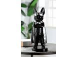 Tierfigur CASABLANCA BY GILDE "Hund Hero Dog stehend", schwarz, B:13cm H:32,5cm T:10cm, Kunstharz, Dekofiguren, Tierfigur