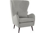 Guido Maria Kretschmer Home&Living Sessel »Salla«, wahlweise mit oder ohne Hocker; grosser Sessel: Masse B/T/H: 78/94/118cm