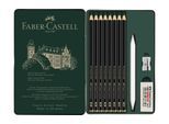 Bleistift FABER-CASTELL "Graphit-", schwarz, Kunstfaser, Stifte, Bleistift