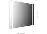 Emco Mi 500+ LED-Lichtspiegel 110090010060300 900 x 1006 mm, mit 2 durchgehenden Lichtausschnitten links und rechts
