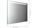 Emco Mi 210+ LED-Lichtspiegel 103070006000300 700 x 600 mm, mit horizontalem Lichtausschnitt oben 35mm