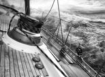 Papermoon Fototapete »Boot schwarz & weiss«