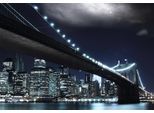 Papermoon Fototapete »Brooklin Bridge by night«