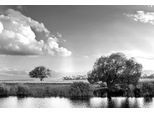 Papermoon Fototapete »Landschaft Schwarz & Weiss«