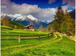 Papermoon Fototapete »Schweizer Alpenlandschaft«