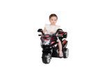 Kindermotorrad C051, Kinder-Elektro-Motorrad mit 12-Watt-Motor, LED-Scheinwerfer, 2-Gang-Getriebe (Schwarz)