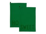Design Letters - Favourite Geschirrtuch, Sweet / Home, olive green (2er-Set)