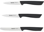 Tefal Messer-Set K2733S Colorfood (Set, 3-tlg), Edelstahl, korrosionsbeständig, ergonomisch, sicher, schwarz