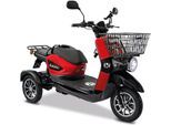 Rolektro Elektromobil Rolektro E-Carrier 25 V.3 Lithium ohne Koffer, 1000 W, 25 km/h, (Korb), rot|schwarz