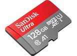 Sandisk Ultra microSDXC Speicherkarte (128 GB, Class 10), grau|rot