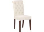 CLP Esszimmerstuhl Lisburn I Samt I Stoff I Polsterstuhl Gesteppt Chesterfield Design