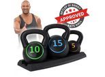 Miweba Sports Kettlebell Premium Kettlebell Set inkl. Ablage