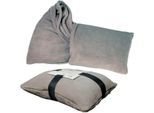 Wohndecke Verwandlungsdecke, Delindo Lifestyle, Kissen/Decke 2 in 1, Kuscheldecke, grau