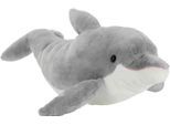 Heunec® Kuscheltier Softissimo, Delfin, grau|weiß