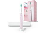 Philips Sonicare Elektrische Zahnbürste Series 3100 HX3673, Aufsteckbürsten: 1 St., mit Schalltechnologie, 4-Quadranten-Timer und 2-Minuten-Timer, rosa