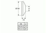 Schell Standard-Schubrosette 1/2" d:55mm chrom 624020699