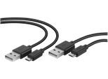 Speedlink STREAM Play & Charge Spielkonsolenzubehörkabel, Micro-USB, Typ A (NEMA-1) (300 cm), USB Kabel Set für PS4, schwarz