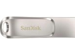 Sandisk Ultra® Dual Drive Luxe USB Type-C™ 32 GB USB-Stick (USB 3.1, Lesegeschwindigkeit 150 MB/s), silberfarben