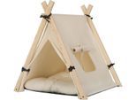 EUGAD Tierhaus, Tipi Hundezelt Katzenzelt 45x55x45cm Kätzchen Chihuahua Weiß