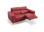 Ledercouch 2-Sitzer VIGO Ledergarnitur Relaxsofa - Rot