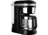 KitchenAid Filterkaffeemaschine 5KCM1209EOB ONYX BLACK, 1,7l Kaffeekanne, goldfarbener Permanentfilter, Drip-Kaffeemaschine mit spiralförmigem Wasserauslass, schwarz